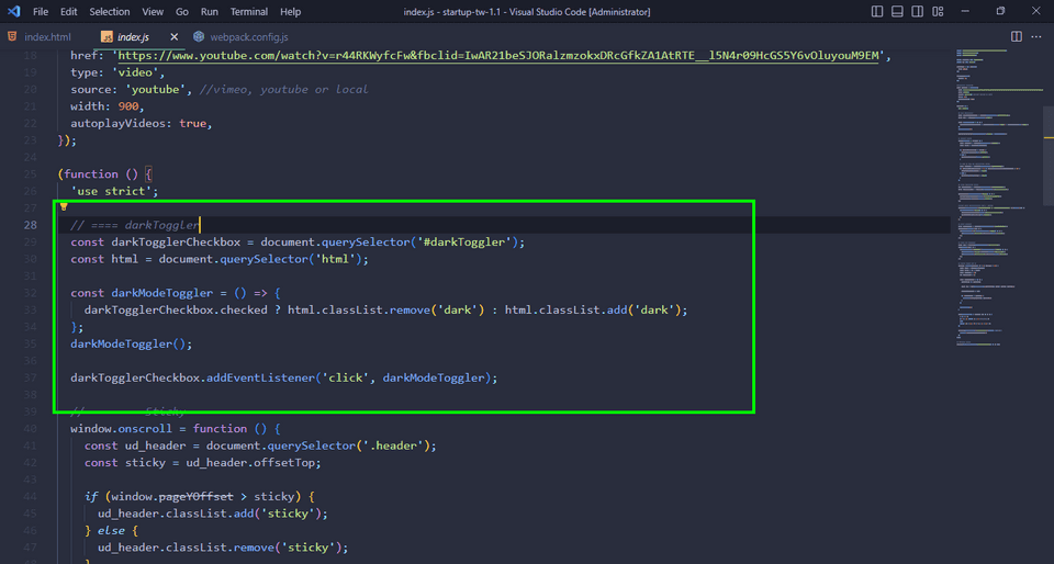 enable light mode in vanilla js enable light mode in vanilla js